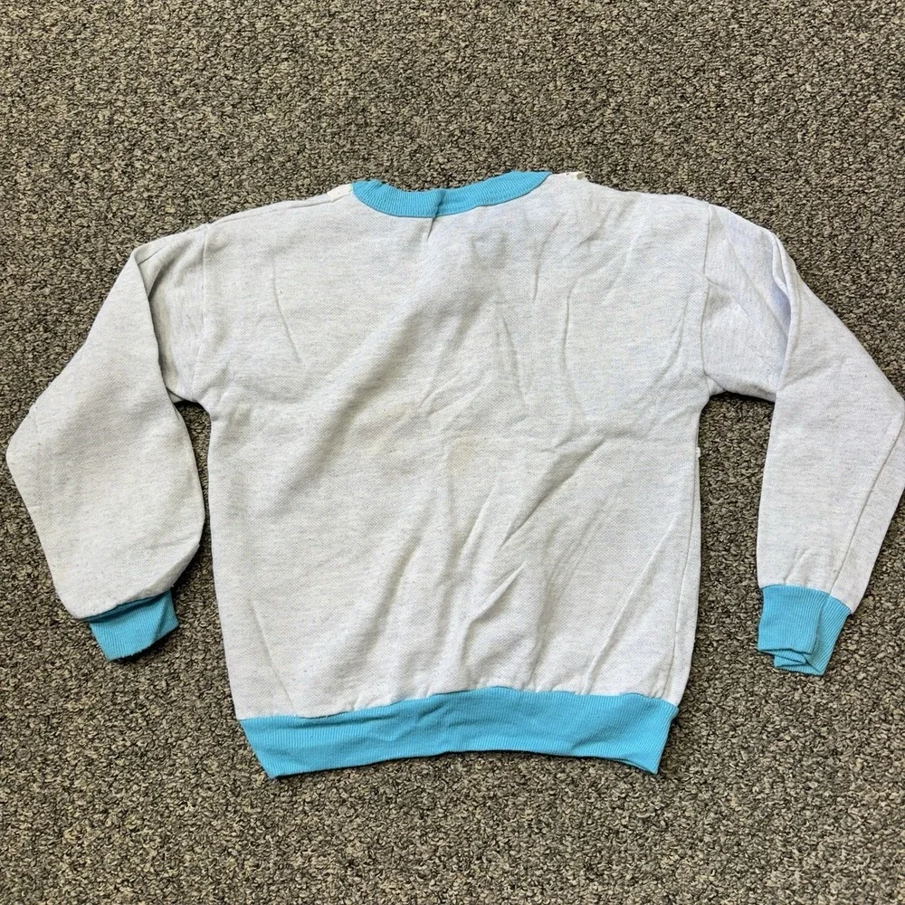 Vintage Girls Athletic Works Unicorn Sweater Hearts Ruffles 80s Size 6 Rare READ